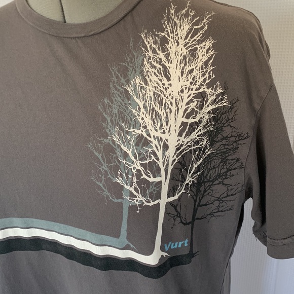 Vurt brand men’s graphic trees tee shirt heather grey color - Picture 2 of 3